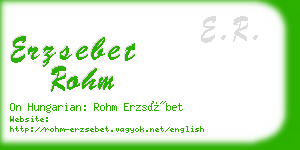 erzsebet rohm business card